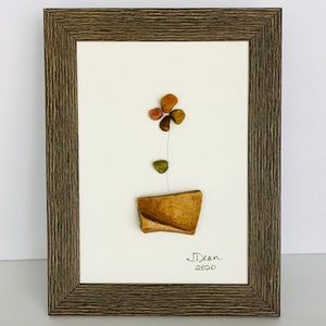 Flower pot sea pottery minimalist wall art decor